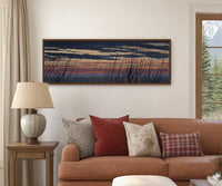 Canvas wall art in interior setting.