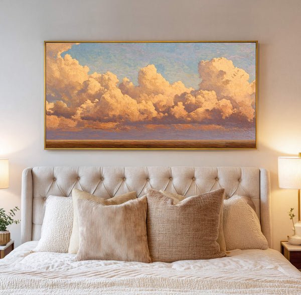 Canvas wall art in interior setting.