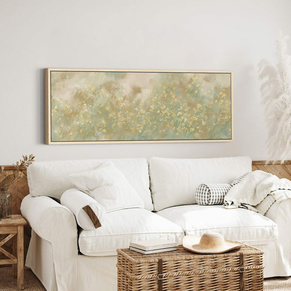 Canvas wall art in interior setting.