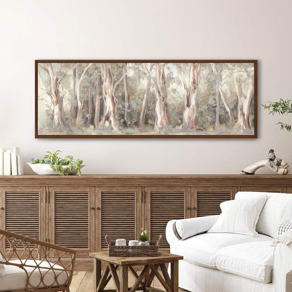 Canvas wall art in interior setting.