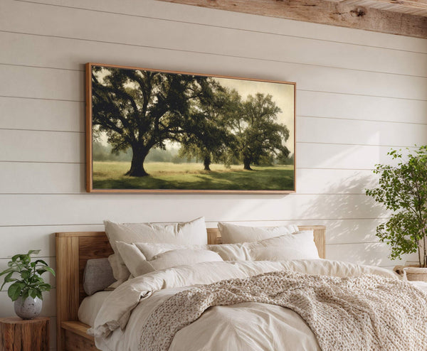 Canvas wall art in interior setting.