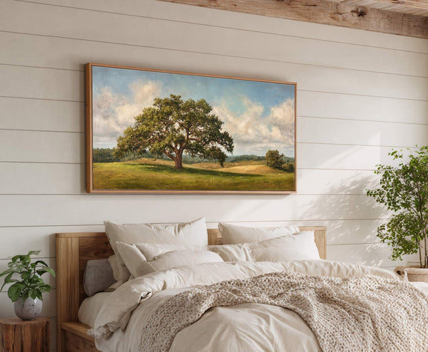 Canvas wall art in interior setting.