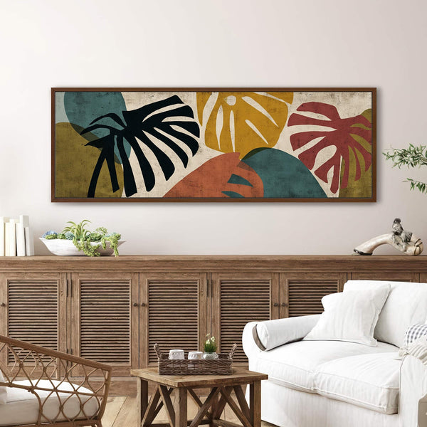 Canvas wall art in interior setting.
