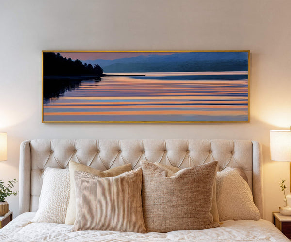 Canvas wall art in interior setting.