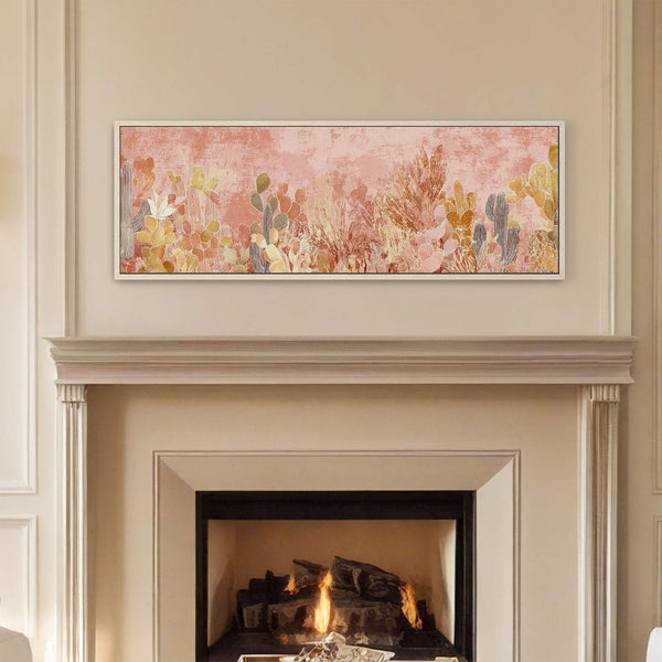 Canvas wall art in interior setting.