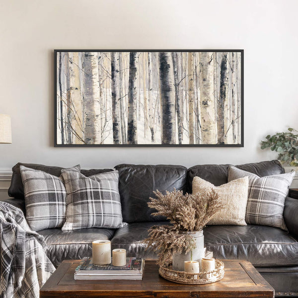 Canvas wall art in interior setting.