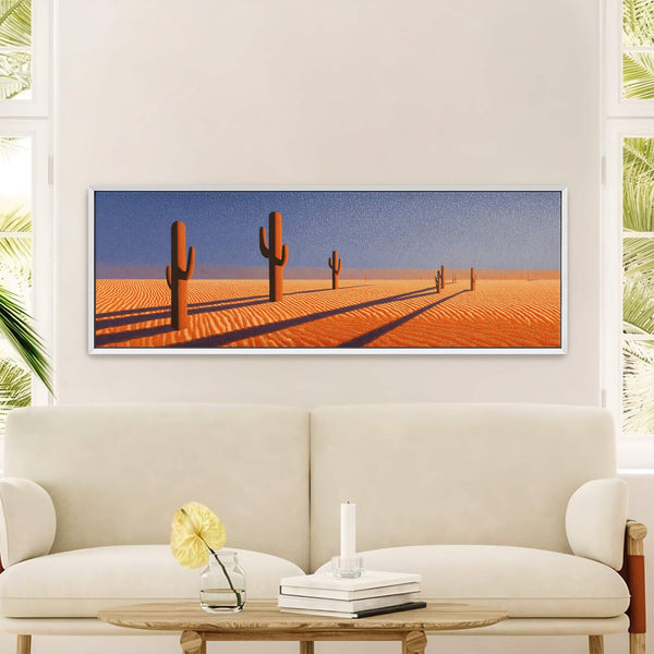 Canvas wall art in interior setting.