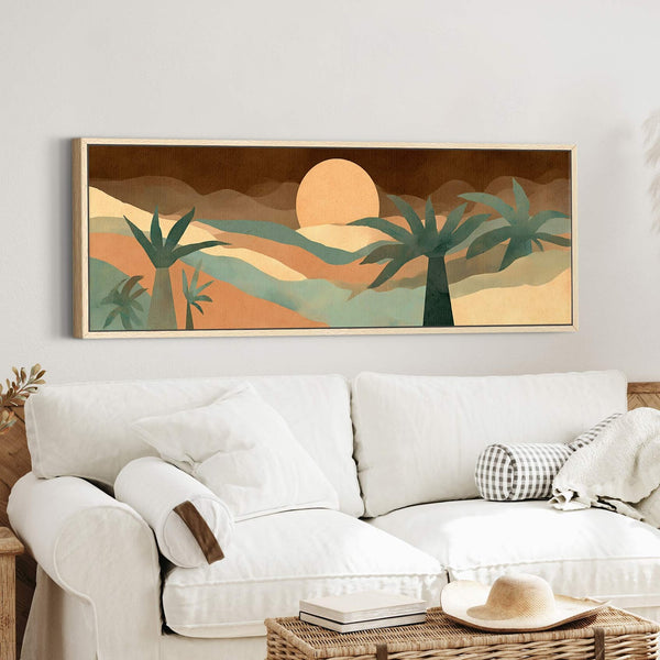 Canvas wall art in interior setting.