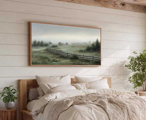 Canvas wall art in interior setting.