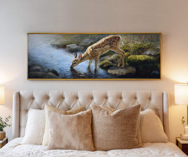 Canvas wall art in interior setting.
