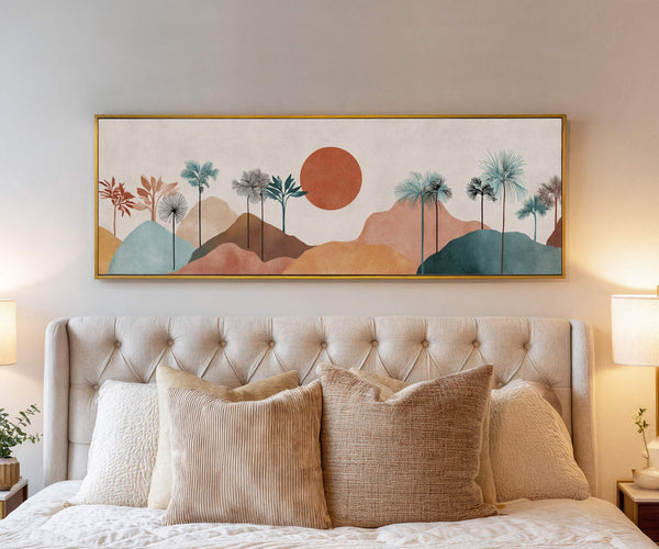 Canvas wall art in interior setting.