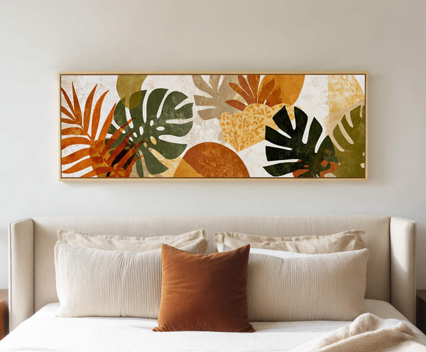 Canvas wall art in interior setting.