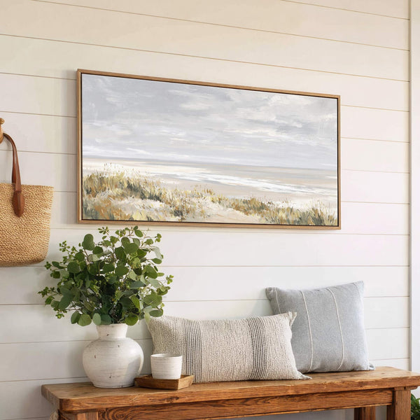 Canvas wall art in interior setting.