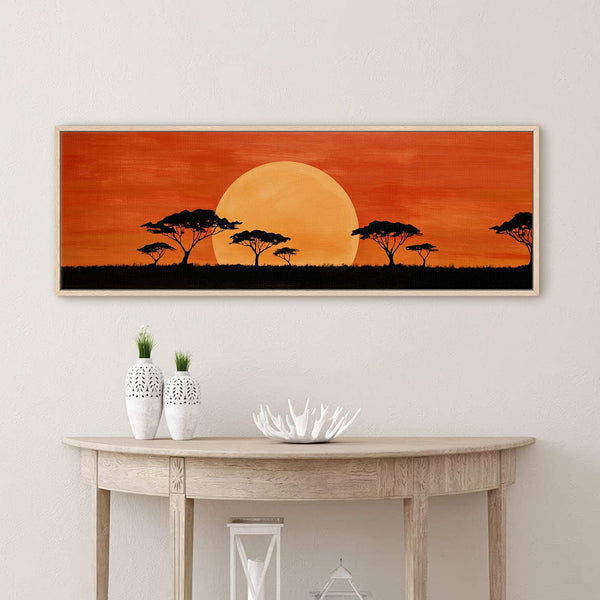 Canvas wall art in interior setting.