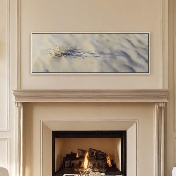 Canvas wall art in interior setting.