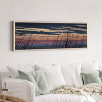 Canvas wall art in interior setting.