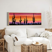 Canvas wall art in interior setting.