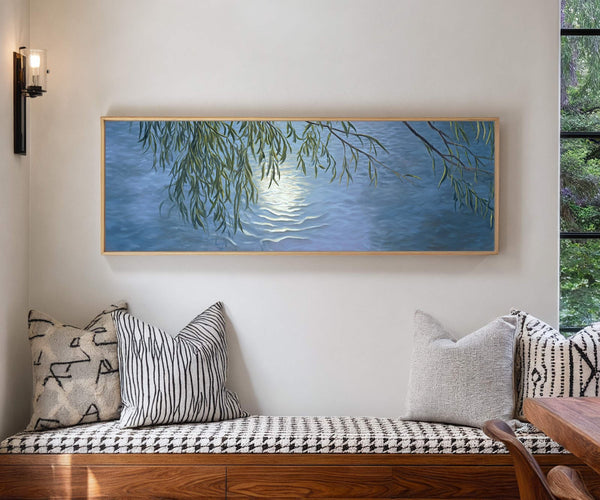 Canvas wall art in interior setting.