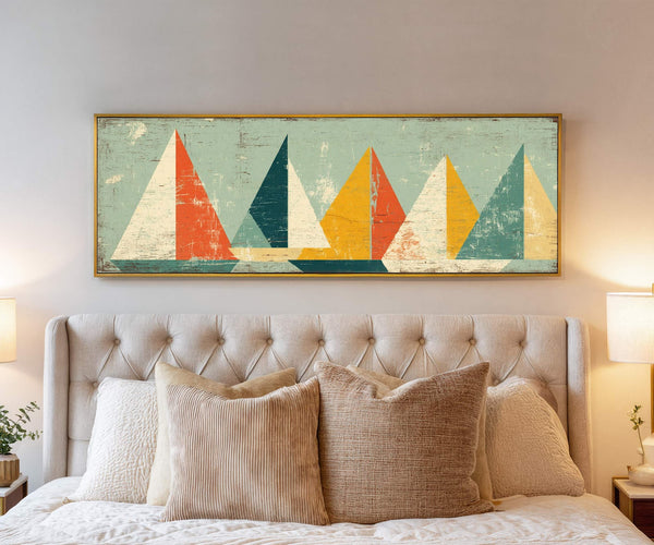 Canvas wall art in interior setting.