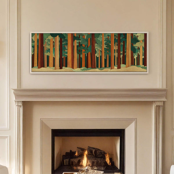 Canvas wall art in interior setting.