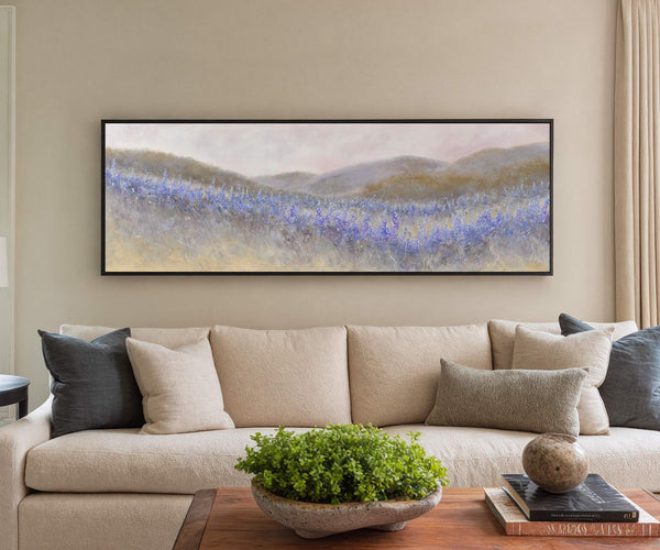 Canvas wall art in interior setting.