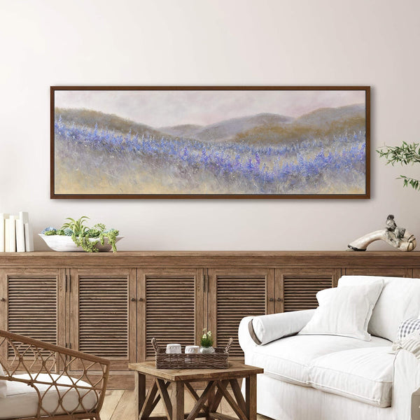 Canvas wall art in interior setting.