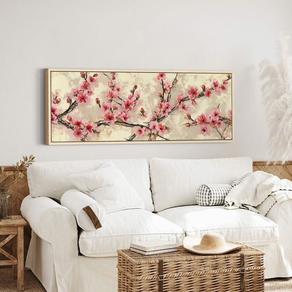 Canvas wall art in interior setting.