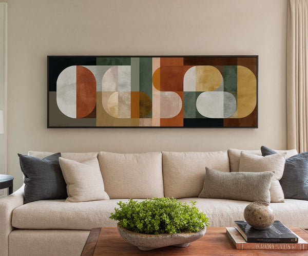 Canvas wall art in interior setting.