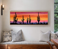 Canvas wall art in interior setting.