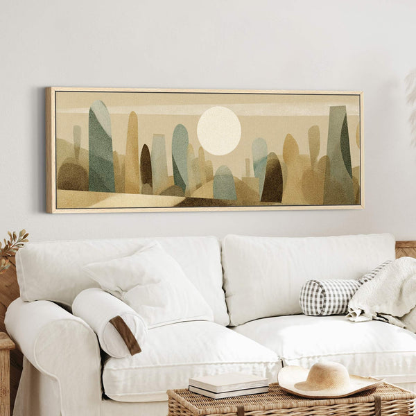 Canvas wall art in interior setting.