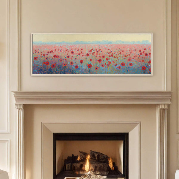 Canvas wall art in interior setting.