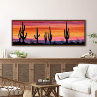 Canvas wall art in interior setting.