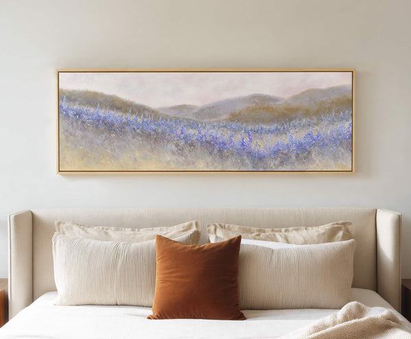 Canvas wall art in interior setting.