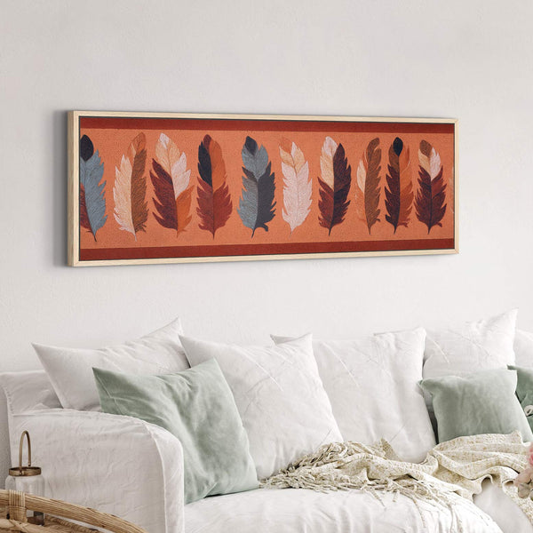 Canvas wall art in interior setting.