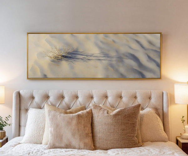 Canvas wall art in interior setting.