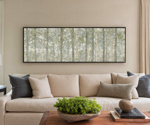 Canvas wall art in interior setting.