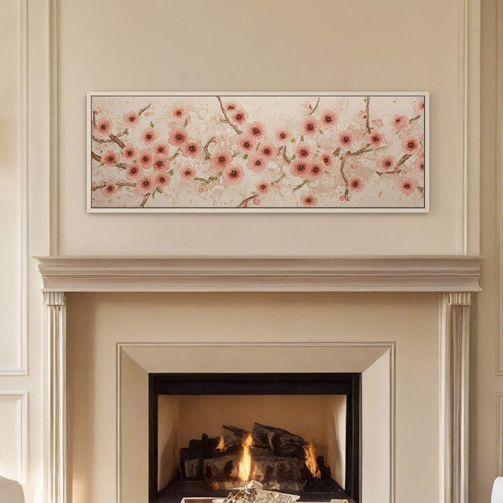 Canvas wall art in interior setting.