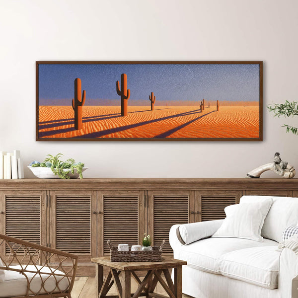 Canvas wall art in interior setting.