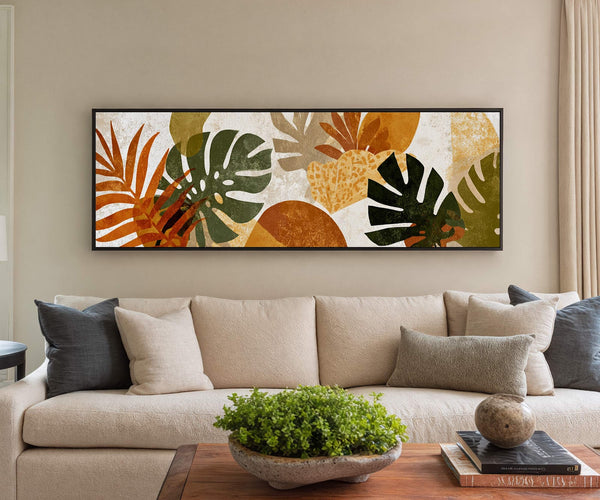 Canvas wall art in interior setting.
