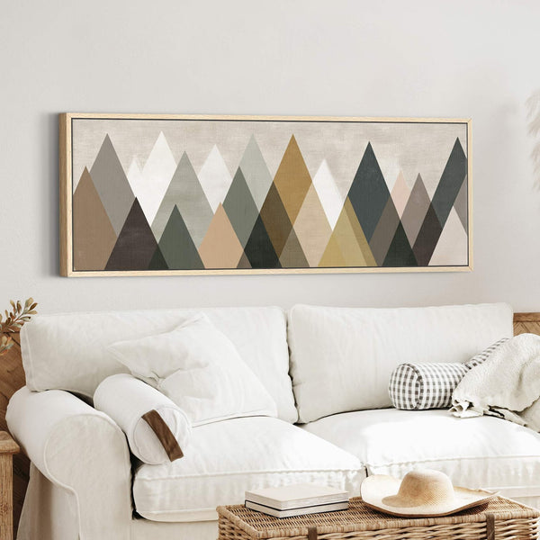 Canvas wall art in interior setting.