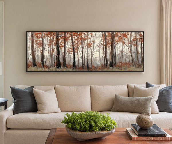 Canvas wall art in interior setting.