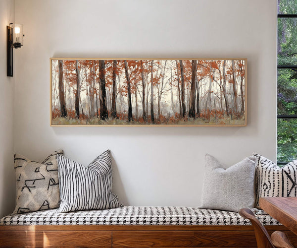 Canvas wall art in interior setting.