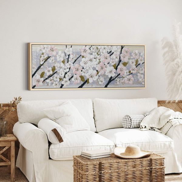Canvas wall art in interior setting.