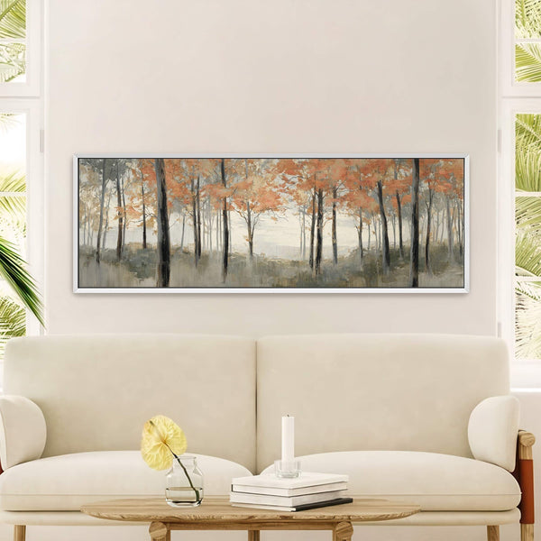 Canvas wall art in interior setting.