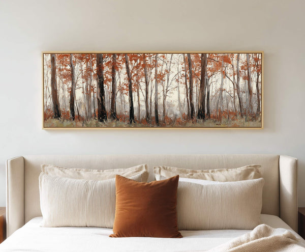 Canvas wall art in interior setting.