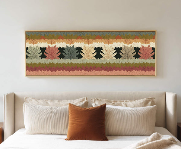 Canvas wall art in interior setting.