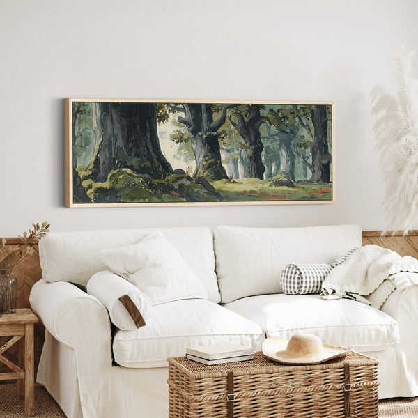 Canvas wall art in interior setting.