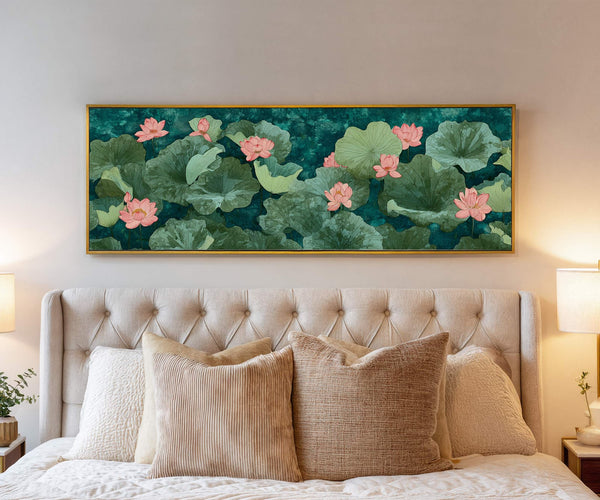 Canvas wall art in interior setting.
