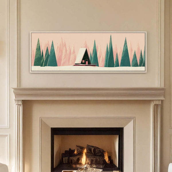 Canvas wall art in interior setting.