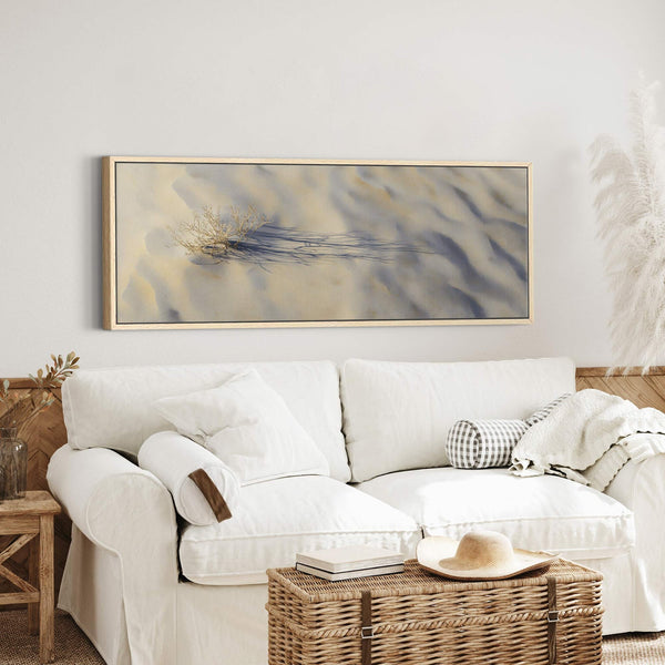 Canvas wall art in interior setting.